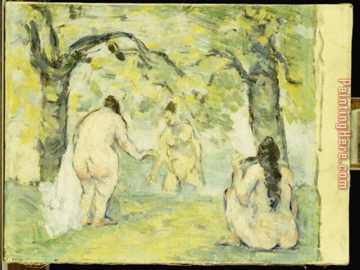 Paul Cezanne Three Bathers 1875 77